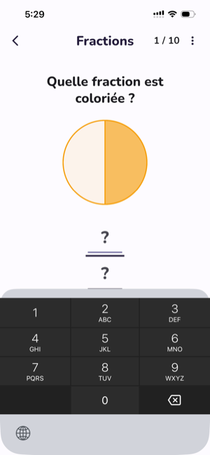 Exercice sur les fractions